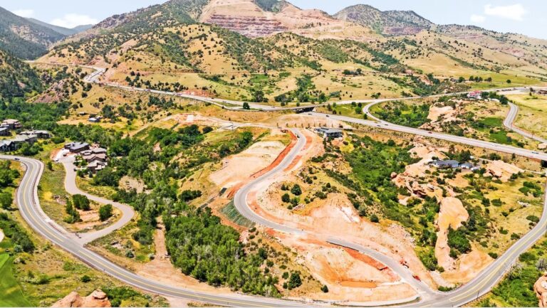Ariel View of Willow Springs Estates lots in Denver Colorado