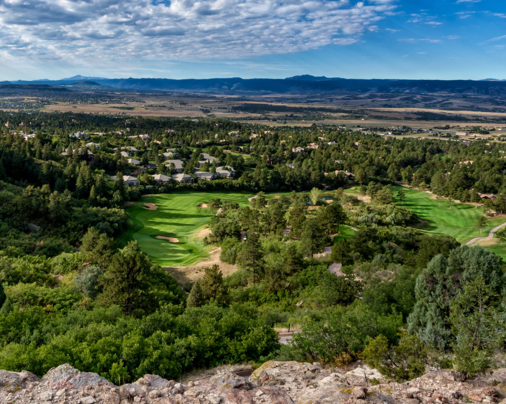 Aerial view of the Castle Pines Country Club | Thomas Sattler Homes