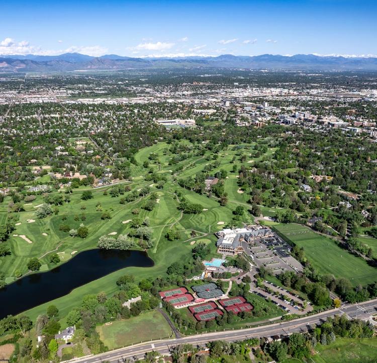 Aerial view of Cherry Hills Colorado in the morning | Thomas Sattler Homes
