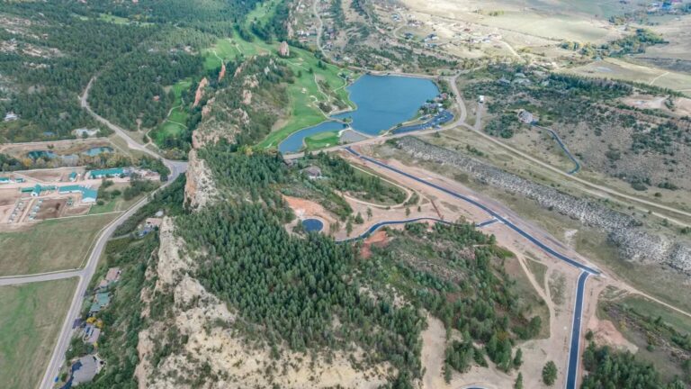 Aerial view of Bear Ridge # 2 includes view of Perry Park Golf Club